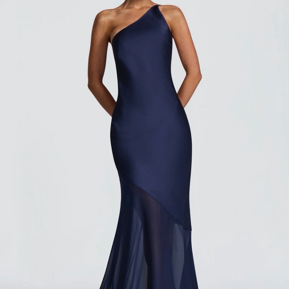 Baby Boo One-Shoulder backless Navy Dress